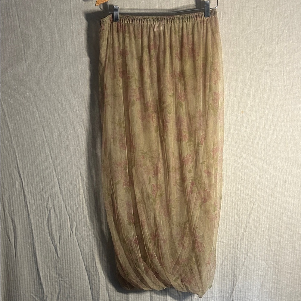 Elegant Floral Maxi Skirt